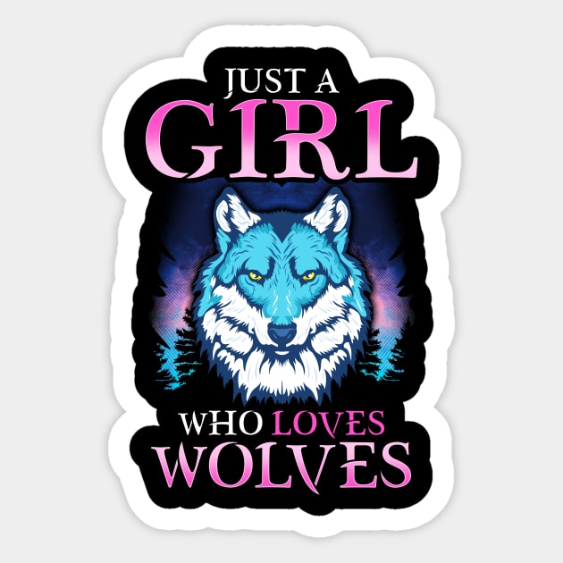 Just A Girl Who Loves Wolves Confident Lone Wolf Sticker by theperfectpresents